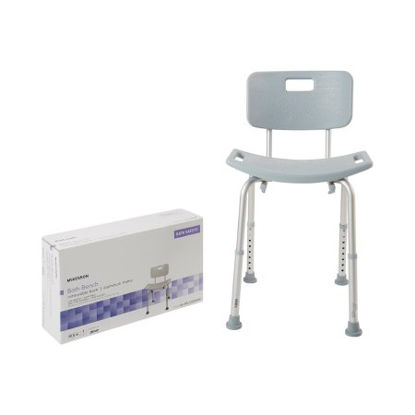 Picture of Bath Bench McKesson Fixed Arm Aluminum Frame Removable Back 19-1/4 Inch Seat Width146-RTL12202KDR