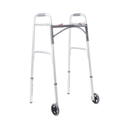 Picture of Folding Walker Adjustable Height McKesson Aluminum Frame 350 lbs. Weight Capacity 32 to 39 Inch Height146-10210-1