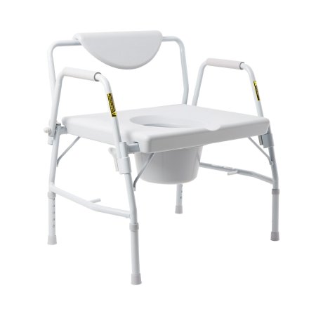Picture of Bariatric Commode Chair McKesson Drop Arm Steel Frame Padded Back 23-1/4 Inch Seat Width146-11135-1