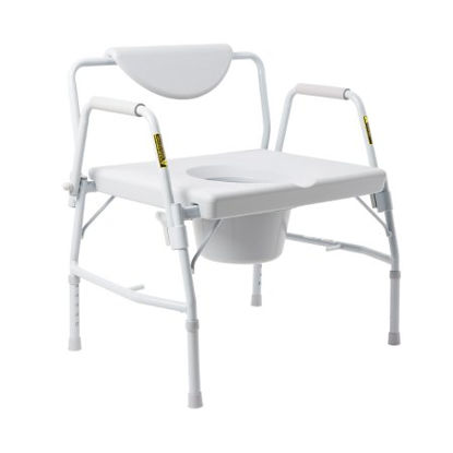 Picture of Bariatric Commode Chair McKesson Drop Arm Steel Frame Padded Back 23-1/4 Inch Seat Width146-11135-1