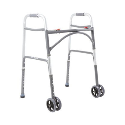 Picture of Bariatric Folding Walker Adjustable Height McKesson Steel Frame 500 lbs. Weight Capacity 32 to 39 Inch Height146-10220-2WW