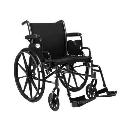 Picture of Lightweight Wheelchair McKesson Dual Axle Desk Length Arm Flip Back / Removable Padded Arm Style Swing-Away Footrest Black Upholstery 20 Inch Seat Width 300 lbs. Weight Capacity146-K320DDA-SF
