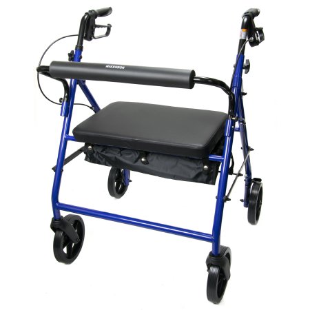 Picture of Bariatric 4 Wheel Rollator McKesson Blue Folding Steel Frame146-10216BL-1