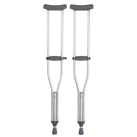 Picture of Underarm Crutches McKesson Aluminum Frame Adult 350 lbs. Weight Capacity Push Button Adjustment146-10430-8
