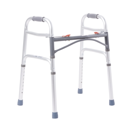 Picture of Folding Walker Adjustable Height McKesson Aluminum Frame 350 lbs. Weight Capacity 25 to 32 Inch Height146-10201-4