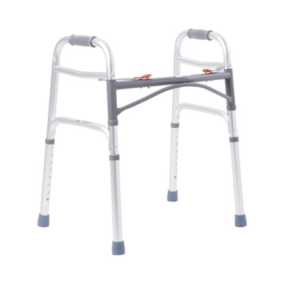 Picture of Folding Walker Adjustable Height McKesson Aluminum Frame 350 lbs. Weight Capacity 25 to 32 Inch Height146-10201-4