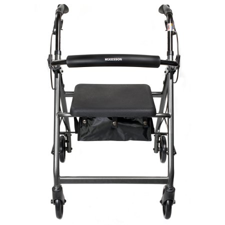 Picture of 4 Wheel Rollator McKesson Silver Folding Aluminum Frame146-R726SL