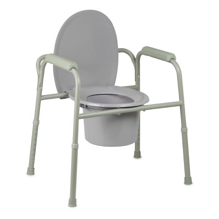 Picture of Commode Chair McKesson Fixed Arm Steel Frame Back Bar 13-3/4 Inch Seat Width146-11105N-4