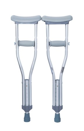Picture of Underarm Crutches McKesson Aluminum Frame Child 175 lbs. Weight Capacity Push Button Adjustment146-10427