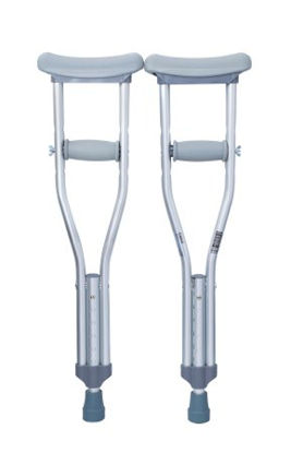 Picture of Underarm Crutches McKesson Aluminum Frame Child 175 lbs. Weight Capacity Push Button Adjustment146-10427