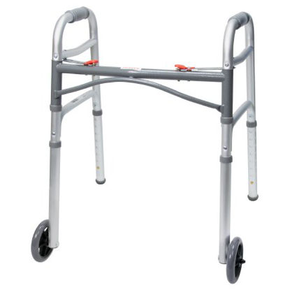 Picture of Folding Walker Adjustable Height McKesson Aluminum Frame 350 lbs. Weight Capacity 25 to 32-1/4 Inch Height146-10211-4