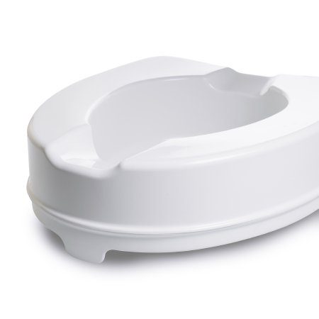 Picture of Raised Toilet Seat McKesson 4 Inch Height White 400 lbs. Weight Capacity146-RTL12064