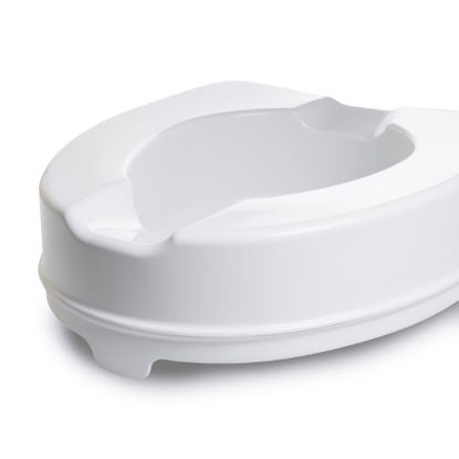 Picture of Raised Toilet Seat McKesson 4 Inch Height White 400 lbs. Weight Capacity146-RTL12064