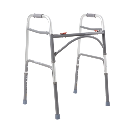 Picture of Bariatric Folding Walker Adjustable Height McKesson Steel Frame 500 lbs. Weight Capacity 32-1/2 to 39 Inch Height146-10220-2