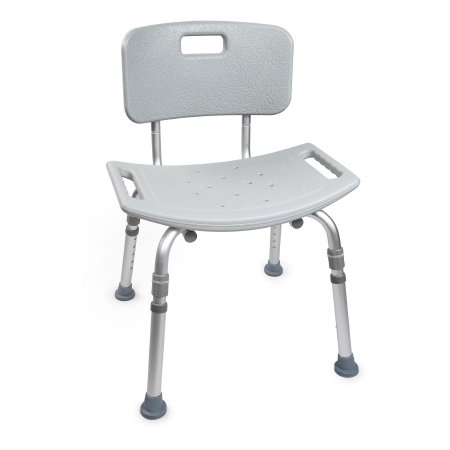 Picture of Bath Bench McKesson Without Arms Aluminum Frame Removable Back 19-1/4 Inch Seat Width146-12202KD-1