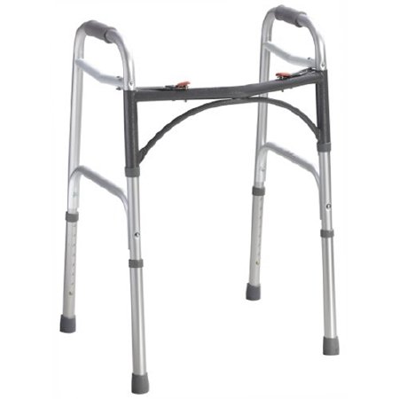 Picture of Folding Walker Adjustable Height McKesson Aluminum Frame 350 lbs. Weight Capacity 32 to 39 Inch Height146-10200-1