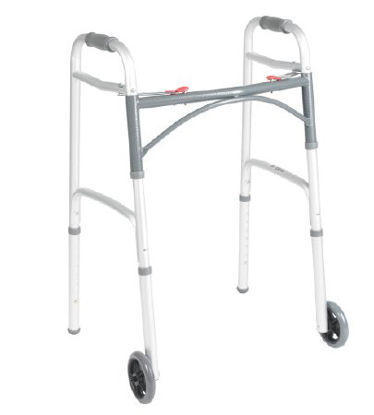 Picture of Folding Walker Adjustable Height McKesson Aluminum Frame 350 lbs. Weight Capacity 25 to 32-1/4 Inch Height146-10211-1