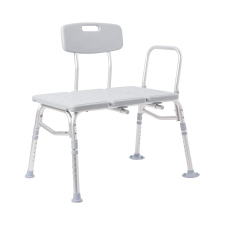 Picture of McKesson Knocked Down Bath Transfer Bench Removable Arm Rail 17-1/2 to 22-1/2 Inch Seat Height 400 lbs. Weight Capacity146-RTL12031KDR
