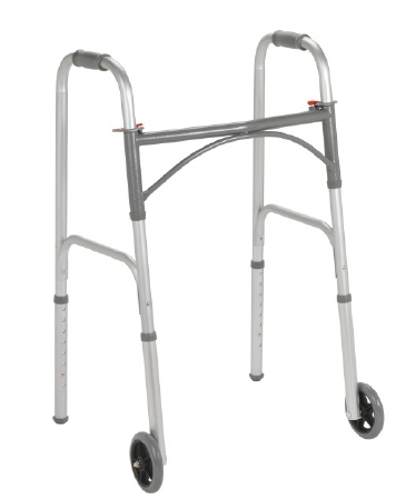 Picture of Folding Walker Adjustable Height McKesson Steel Frame 350 lbs. Weight Capacity 32 to 39 Inch Height146-10244-4