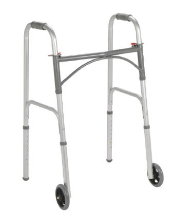 Picture of Folding Walker Adjustable Height McKesson Steel Frame 350 lbs. Weight Capacity 32 to 39 Inch Height146-10244-4