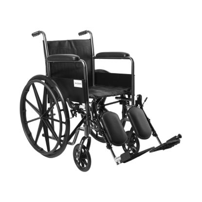 Picture of Wheelchair McKesson Dual Axle Swing-Away Elevating Legrest Black Upholstery 18 Inch Seat Width 300 lbs. Weight Capacity146-SSP218FA-ELR
