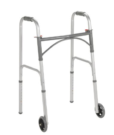 Picture of Folding Walker Adjustable Height McKesson Steel Frame 350 lbs. Weight Capacity 32 to 39 Inch Height146-10244-1
