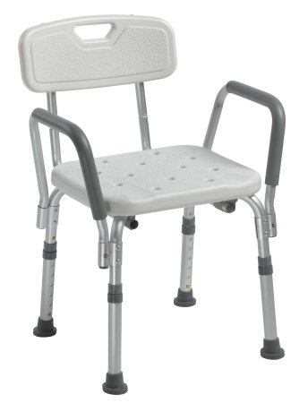 Picture of Bath Bench drive™ Padded Arm Aluminum Frame With Backrest 16 Inch Seat Width12445KD-1