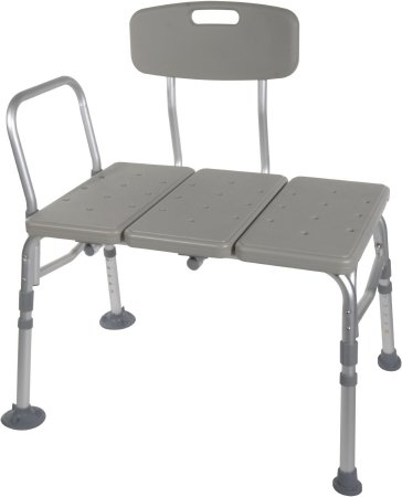 Picture of drive™ Knocked Down Bath Transfer Bench Arm Rail 17-1/2 to 21-1/2 Inch Seat Height 400 lbs. Weight Capacity12011KD-1