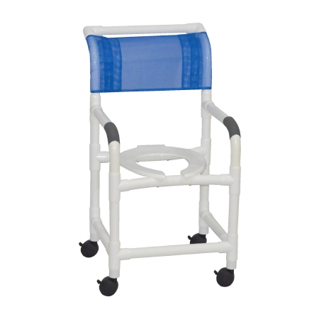 Picture of Shower Chair MJM International With Arms PVC Frame Mesh Back 18 Inch Internal Seat Width / 22 Inch External Seat Width118-3