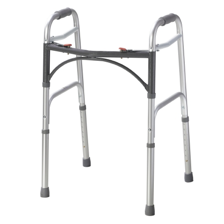 Picture of Dual Release Folding Walker Adjustable Height drive™ Deluxe Aluminum Frame 350 lbs. Weight Capacity 32 to 39 Inch Height10200-1