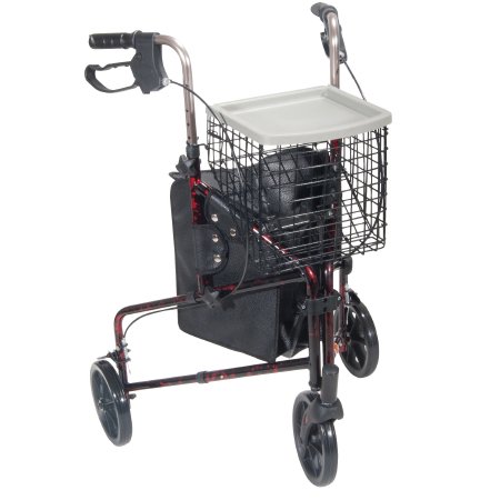 Picture of 3 Wheel Rollator drive™ Deluxe Red Folding Aluminum Frame10289RD