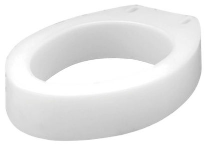 Picture of Elongated Raised Toilet Seat Carex® 3-1/2 Inch Height White 300 lbs. Weight CapacityFGB30600 0000