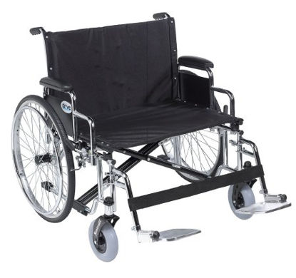 Picture of Bariatric Wheelchair drive™ Sentra EC Desk Length Arm Removable Padded Arm Style Black Upholstery 26 Inch Seat Width 700 lbs. Weight CapacitySTD26ECDDA