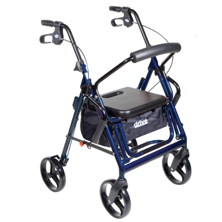Picture of 4 Wheel Rollator drive™ Duet Blue Folding Aluminum Frame795B