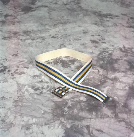 Picture of Gait Belt 60 Inch Length Blue / Gold / Cream Stripe Nylon0530 STR 60