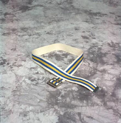 Picture of Gait Belt 60 Inch Length Blue / Gold / Cream Stripe Nylon0530 STR 60