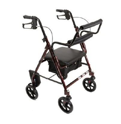 Picture of 4 Wheel Rollator ProBasics™ Deluxe Burgundy Lightweight Aluminum FrameRLATBG
