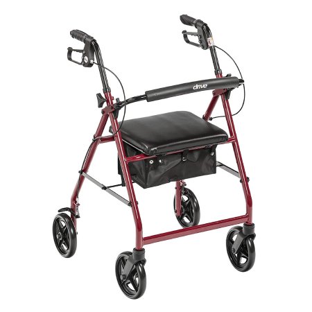 Picture of 4 Wheel Rollator drive™ Red Adjustable Height Aluminum FrameR728RD