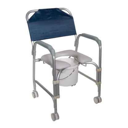 Picture of Commode / Shower Chair drive™ Fixed Arm Aluminum Frame 16 Inch Seat Width11114KD-1