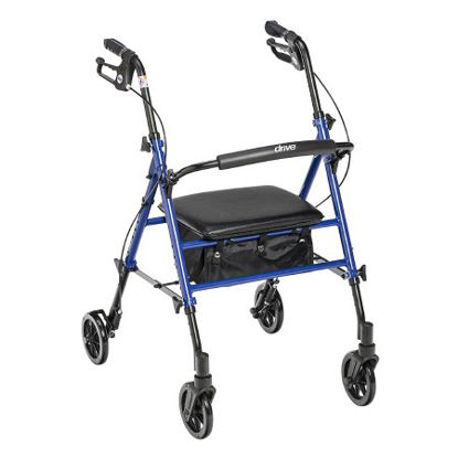 Picture of 4 Wheel Rollator drive™ Blue Adjustable Height Aluminum FrameRTL10261BL