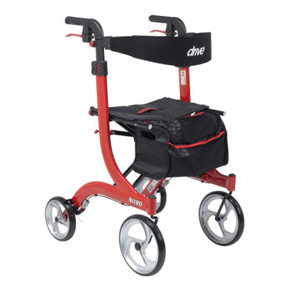 Picture of 4 Wheel Rollator drive™ Nitro Red Tall Height Aluminum FrameRTL10266-T