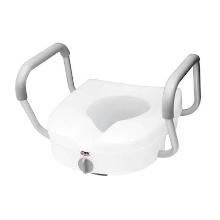 Picture of Raised Toilet Seat with Arms E-Z Lock™ 5 Inch Height White 300 lbs. Weight CapacityFGB311C0 0000