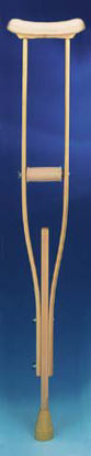 Picture of Underarm Crutches Moore Medical Wood Frame Adult 250 lbs. Weight Capacity7376300