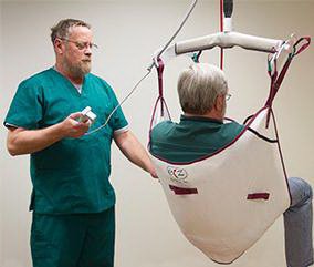 Picture of Disposable Sling With Head Support X-Large 250 to 450 lbs. Weight CapacitySPSHD400