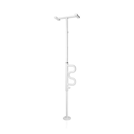 Picture of Security Pole with Curved Grab Bar Stander™ Black Powder-Coated Steel1100-B