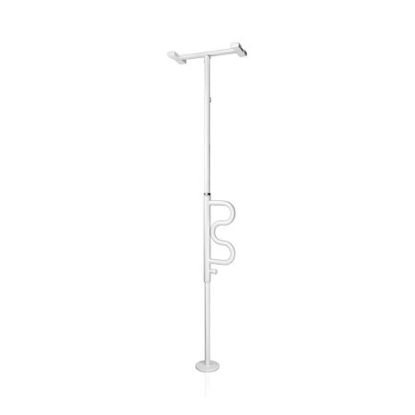 Picture of Security Pole with Curved Grab Bar Stander™ Black Powder-Coated Steel1100-B