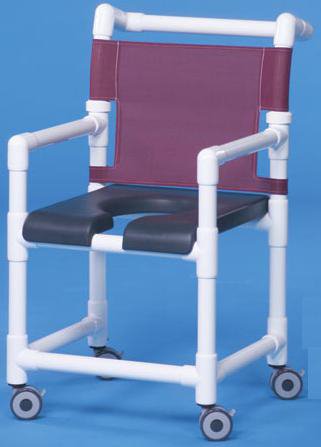Picture of Shower Chair ipu® Fixed Arm PVC Frame Mesh Back 17-1/4 Inch Seat WidthSC717N