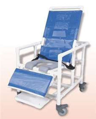 Picture of Bariatric Shower Chair Healthline® Fixed Arm PVC Frame Mesh Back 24 Inch Seat Width72266/NA/MAUVE