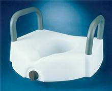 Picture of Raised Toilet Seat with Arms 4-3/4 Inch Height White 300 lbs. Weight Capacity7350