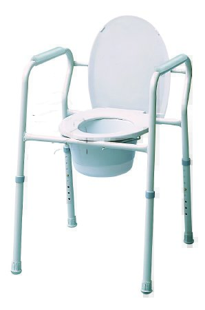 Picture of 3-in-1 Commode Chair Graham-Field Fixed Arm Steel Frame Back Bar 14 Inch Seat Width7103A-4